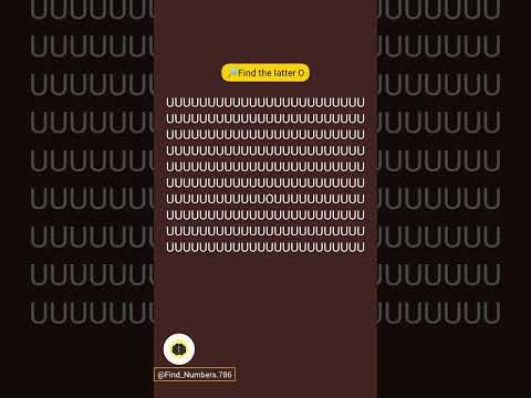 Find the latter O #puzzlegame #bitcoin #challenge #number #quiz