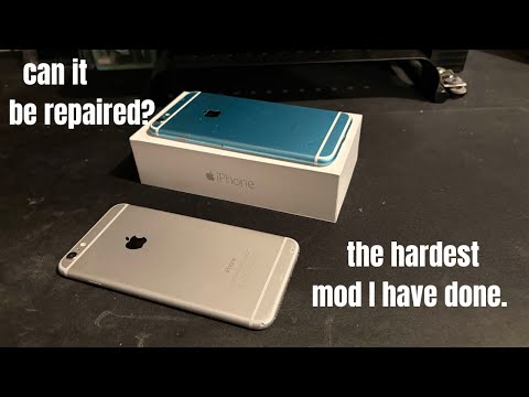 Creating a custom blue iPhone. Can I restore this device? | #repairing | #iphone