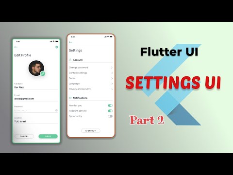 Edit Profile UI - Settings UI Tutorial - Part 2