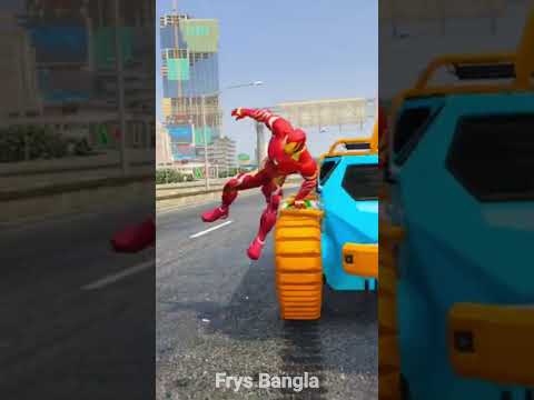 স্পাইডার ম্যান এটা কি করলো #shortsyoutube #bangla #ytshorts #cartoon #gta5