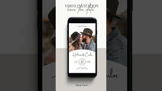 Save The Date Video Wedding Invitation, Pre-Wedding Video, Canva Template