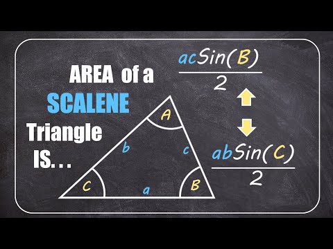 Why These Two Formulas Find  The Area Of a SCALENE Triangle #gcse #scalenetriangle #sinerule