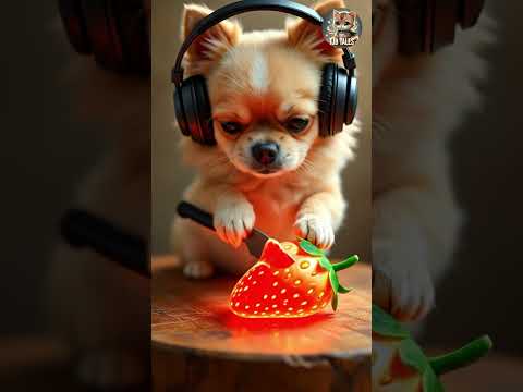 ASMR Strawberry Cutting 🍓 by the Cutest Dog You’ve Ever Seen!#DogASMR