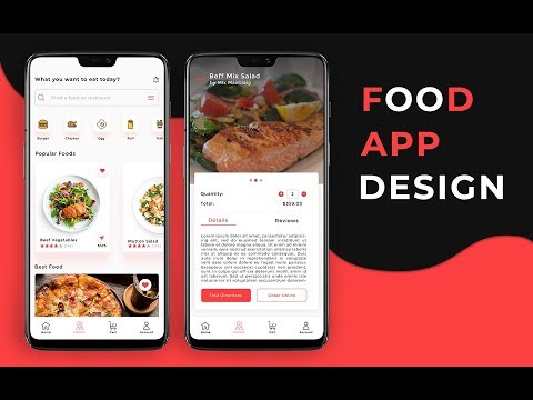 How to make food app ux ui  design in photoshop | photoshop app ux ui design tutorial