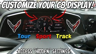 Change "HIDDEN" dash options in your 2020 C8 CORVETTE! CUSTOMIZE your DISPLAY to fit YOU!