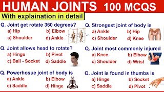 Human Joints Mcqs Quiz | Human joints mcqs with answers | Human anatomy mcqs quiz #humananatomy