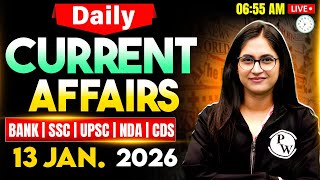Current Affairs Today | 13 January 2026 Current Affairs | Daily Current Affairs | by Sushmita Ma'am