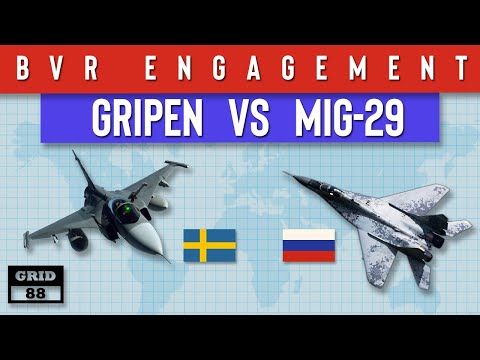 Sweden's Gripen vs Russia's MiG-29 - BVR Engagement