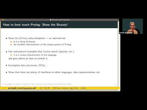 Manuel Hermenegildo on How to Best Teach Prolog