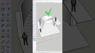 Learn to Model a 3D Modeling Staircase in SketchUp #sketchup #shorts