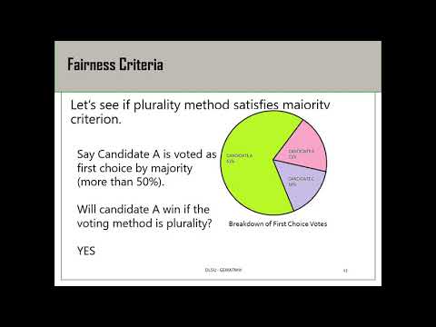 Part IIa   Plurality Method Satisfies Majority Criterion but not Condorcet Criterion