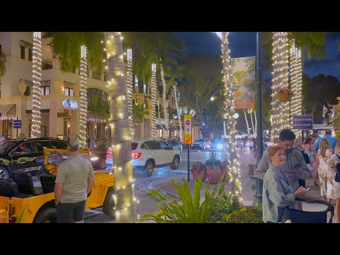 Evening Walk in Old Naples, Florida | 5th Avenue South and Cambier Park