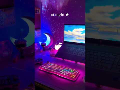 setup day vs. night ✨ #desksetup #dayandnight #aesthetic