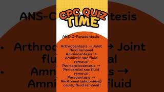 CPC Exam Quiz 04 #cpc #cpcexam #cpcexamtips #medicalterminology #medicalcoding #dailyshorts #aapc