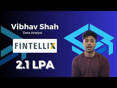 How Vibhav Shah, secured a job exclusively as a Data Analyst at Fintellix
