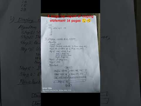 14 pages single lap report of looping statement in C programming.