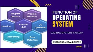 Operating System Functions | OS Functions | What are the functions of OS | Learn Computer by Ayesha