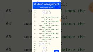 student management coding #codingstudent#coding #programmingtutorial #shortcodingvideo #vídeoviral