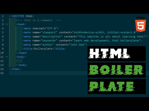 HTML Boilerplate Explained | Intro To HTML