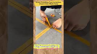 Grout Finishing Tool in Action Clean Lines Made Easy   #EngineeredEffort