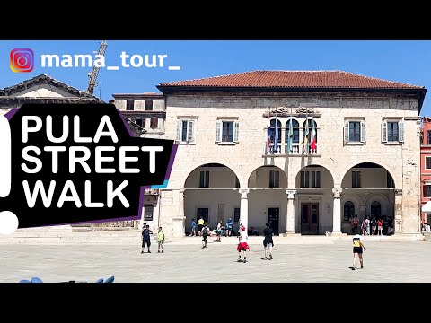 Pula 🇭🇷 City Street Walk Tour 4K 2022
