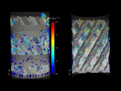 Gas flow simulation in structured packing - proof of concept