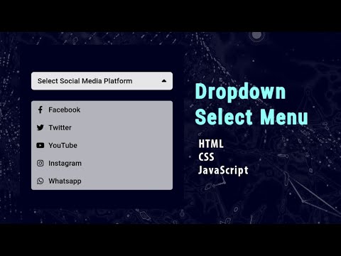 How To Create Dropdown Select Menu Using HTML CSS and JavaScript || Project for Beginners