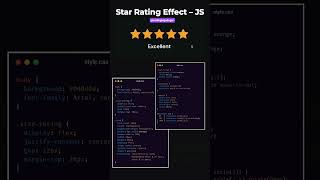 ​✨ Code Your Own Star System #coding #shorts #ytshorts #css #html #javascript #ratingstars #rating
