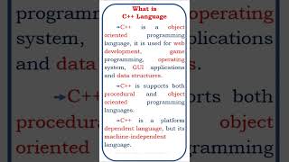 what is C++ Language #coding #javascriptcore #jscript #class #developer #Csharp #C #asp.net #mvc