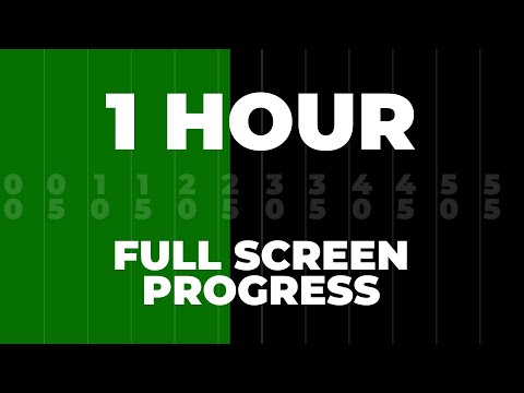 1 Hour Full Screen Progress Bar – Minimal Timer Visualization | 60 Min Time Tracker