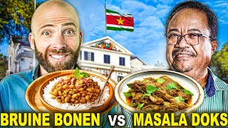 Eating With The Vice President Of Suriname! Masala Doks or Bruine Bonen?