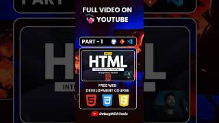💻 Learn HTML in 60 Seconds! | HTML Basics for Beginners-01 🚀 #Shorts