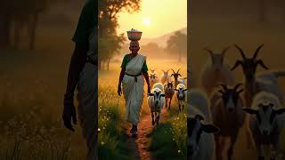 Grandmother sell goat milk on bazaar #aivideo #aimaster