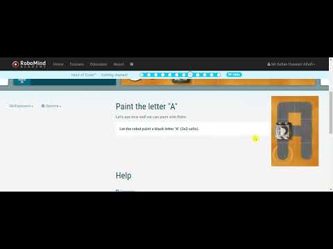 Hour of Code-Getting started-paint the letter A