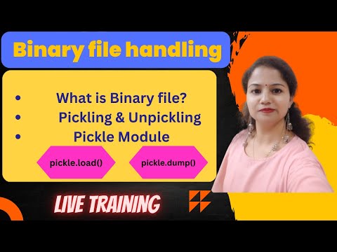 Binary File in Python | Pickle Module | load & dump function | cbse class 12 | file handling
