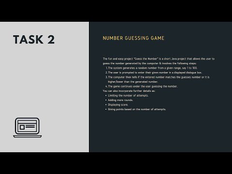 Number Guessing Game #TASK02 | JAVA DEVELOPMENT INTERN | OASIS INFOBYTE