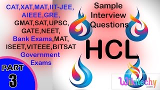 HCL aptitude Questions and Answers | HCL Placement Papers | HCL Interview Questions