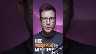 Easily Hide WordPress Admin Menu Items #shorts