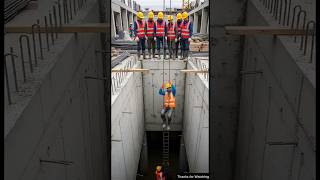 Cement Mixer Misfires After Wrong Signal — Workers Run as Site Turns Into a Cement Pool!#fail#shorts