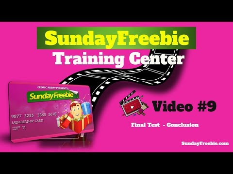 Sunday Freebie Video Training - Final Video In The Beginners Series