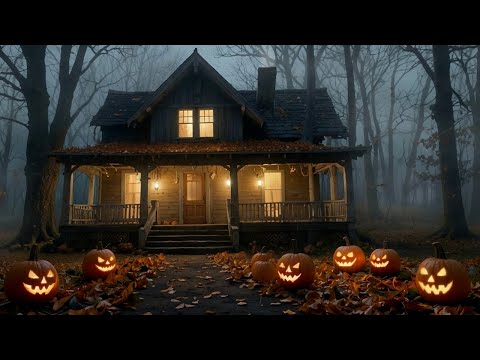 🌫️ Haunted House in Foggy Forest | 👁️ Graveyard Sounds, Crickets, Night Ambience, Creepy ASMR