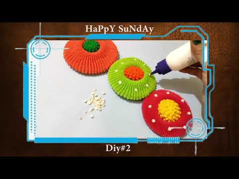 DIY#2 | #Happy Sunday | Attractive wall hanging | Use hair bands and other items to make this
