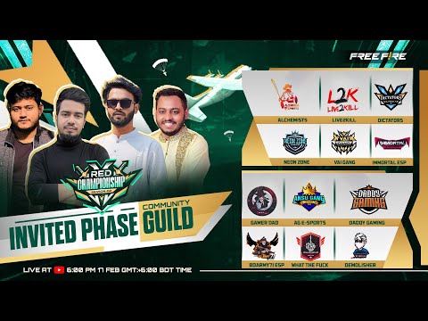 🔴LIVE] RED CHAMPIONSHIP | GUILD COMMUNITY INVITED PHASE | FREE FIRE #bd71army #immortal #alc