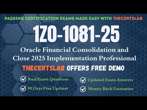 1Z0-1081-25 PDF Questions Oracle Financial Consolidation and Close Implementation Professional Exam