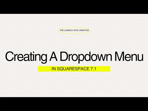 How To Create A Dropdown Menu in Squarespace 7.1 - EASY TUTORIAL