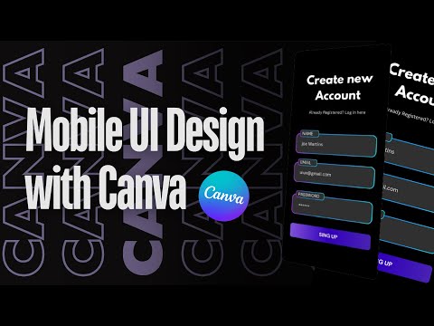 How to design a login form for mobile with Canva