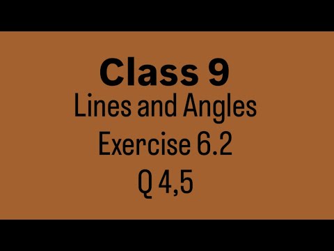 Exercise 6.2 Q 4,5 | Lines and Angles | Ncert maths class 9 #maths #class9maths #ncert #class9