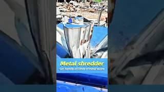 Thin Metal Shredded in Seconds #metalshredder #metalcrusher #shredder #shreddermachine