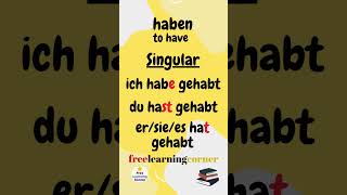 How to conjugate haben in Partizip Perfect 💯👍 #freelearning #funlearning #easylearning #learngerman
