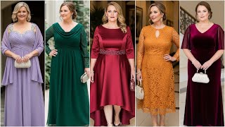 Plus Size Mother of the Bride Evening Wear Dresses - Formal Evening Gown Attire for Bride's Mother